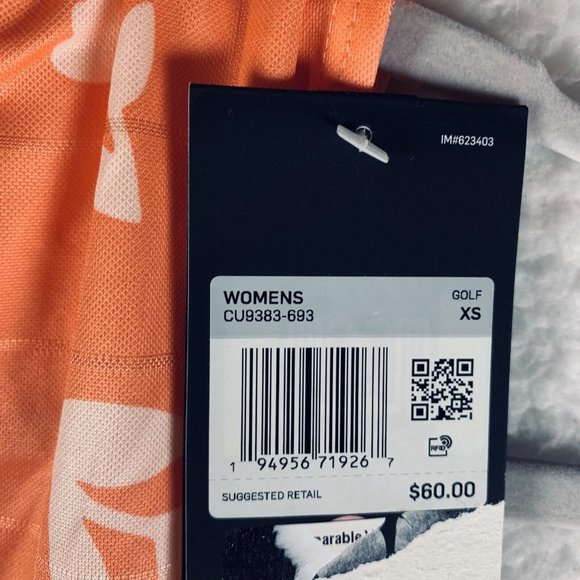 Nike Blouse Top‎ Tank Women's XS Orange Floral Print Golf Standard-Fit 7385 - Picture 6 of 9